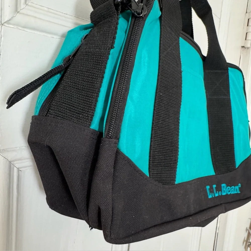 L.L. Bean Teal and Black Nylon Bag
